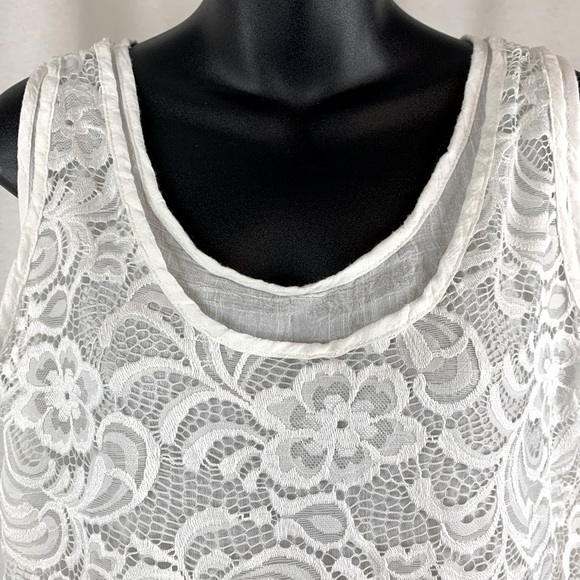 Studio West Apparel lace overlay Tunic tank , size M - Picture 2 of 5